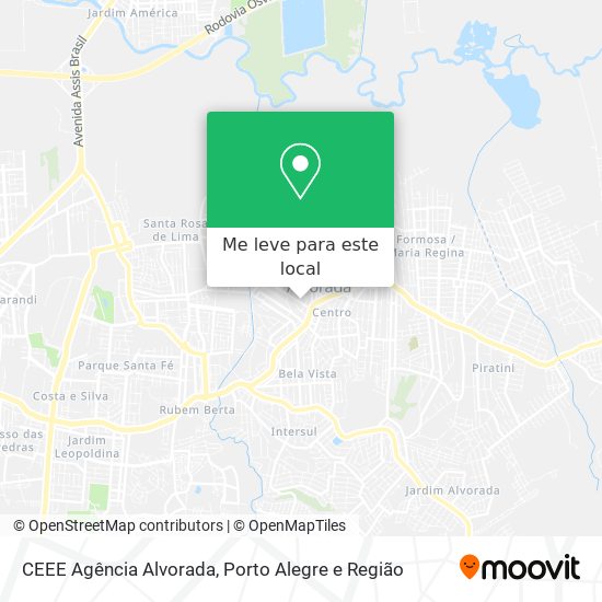 CEEE Agência Alvorada mapa