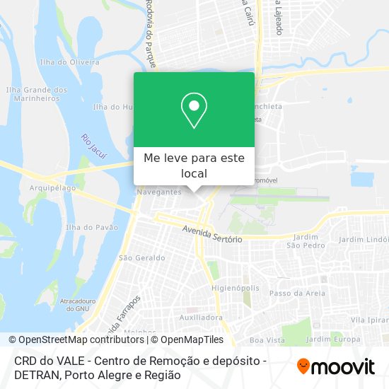 CRD do VALE - Centro de Remoção e depósito - DETRAN mapa