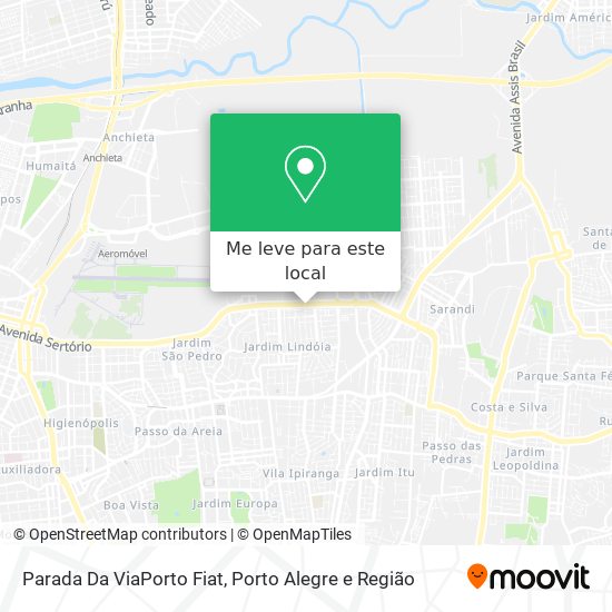 Parada Da ViaPorto Fiat mapa