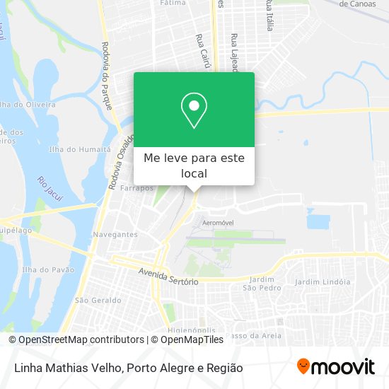Linha Mathias Velho mapa