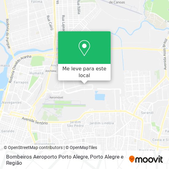 Bombeiros Aeroporto Porto Alegre mapa