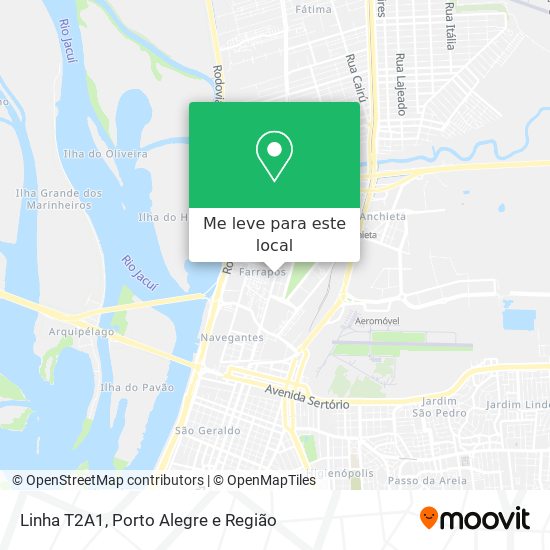Linha T2A1 mapa