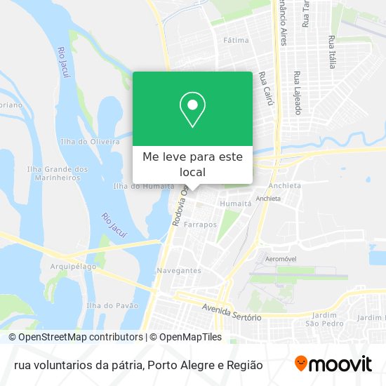 rua voluntarios da pátria mapa