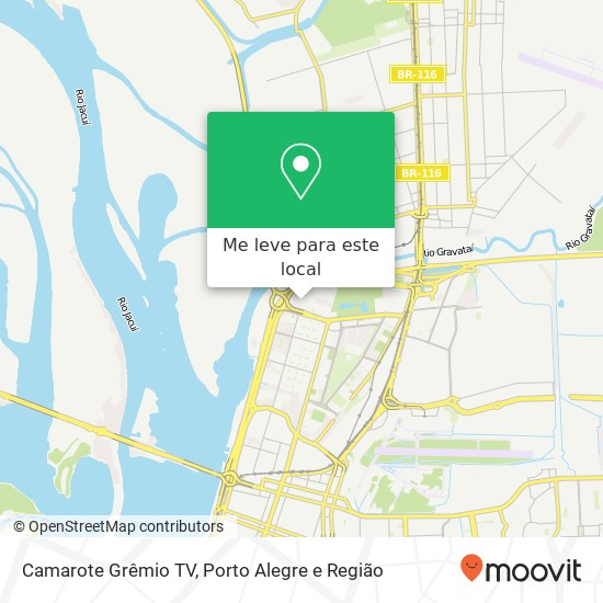 Camarote Grêmio TV mapa