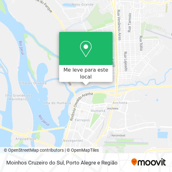 Moinhos Cruzeiro do Sul mapa