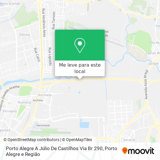 Porto Alegre A Júlio De Castilhos Via Br 290 mapa
