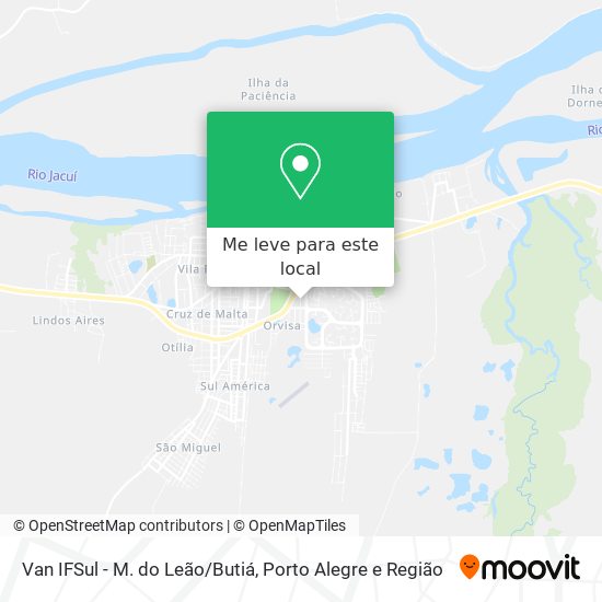 Van IFSul - M. do Leão/Butiá mapa