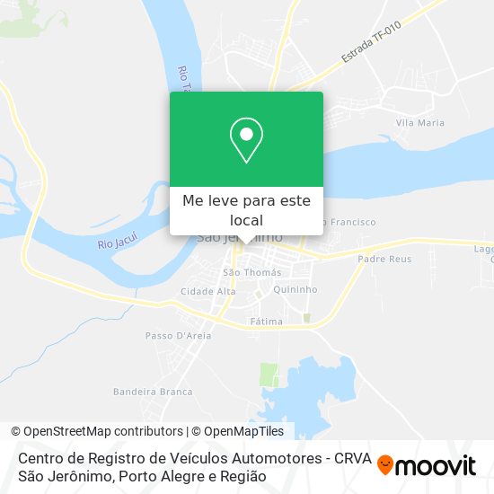 Centro de Registro de Veículos Automotores - CRVA São Jerônimo mapa