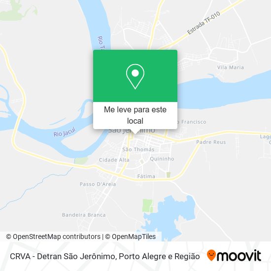 CRVA - Detran São Jerônimo mapa