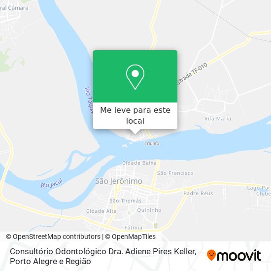 Consultório Odontológico Dra. Adiene Pires Keller mapa