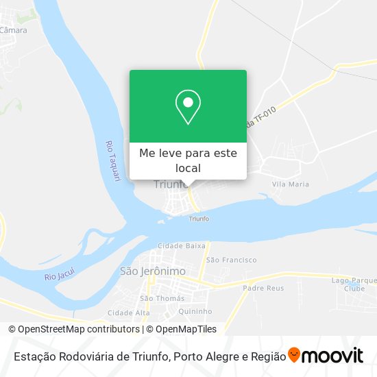 Estação Rodoviária de Triunfo mapa