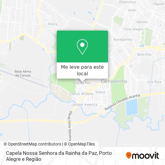 Capela Nossa Senhora da Rainha da Paz mapa