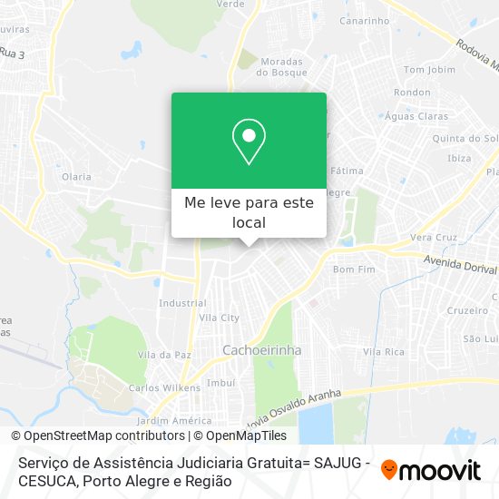 Serviço de Assistência Judiciaria  Gratuita= SAJUG - CESUCA mapa