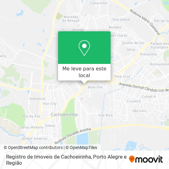 Registro de Imoveis de Cachoeirinha mapa