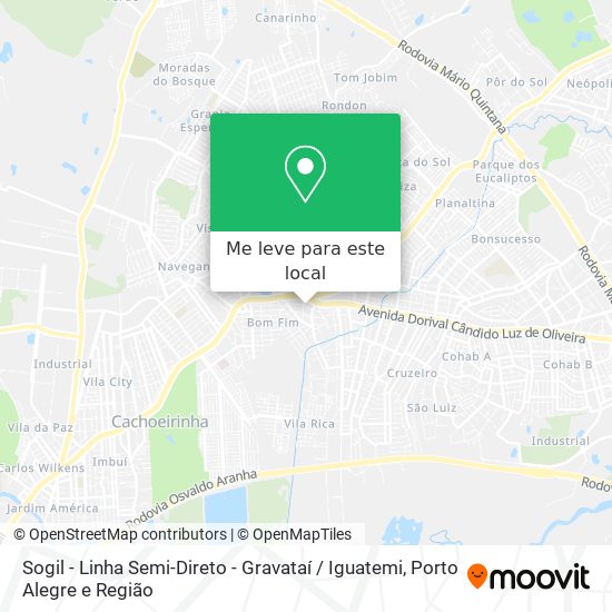 Sogil - Linha Semi-Direto - Gravataí / Iguatemi mapa