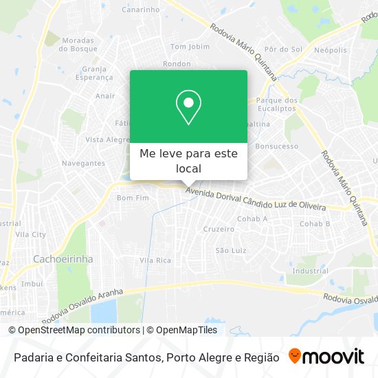 Padaria e Confeitaria Santos mapa