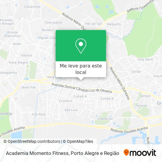 Academia Momento Fitness mapa