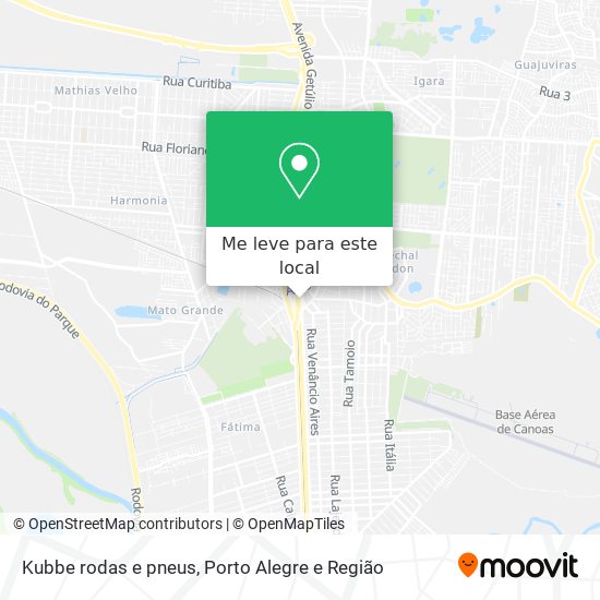 Kubbe rodas e pneus mapa