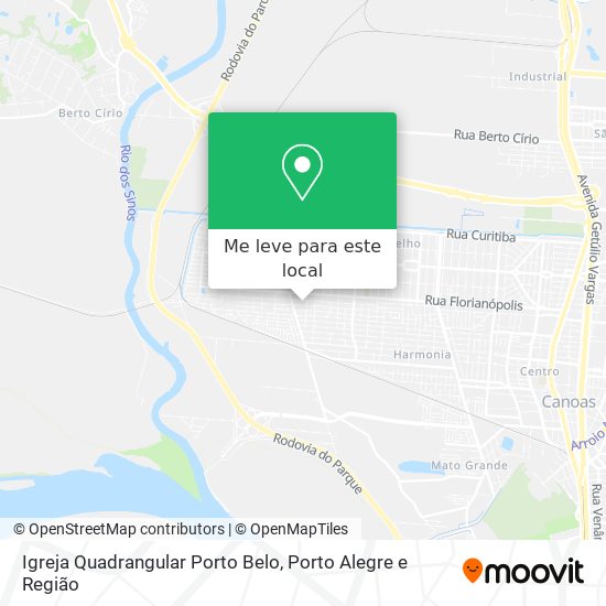 Igreja Quadrangular Porto Belo mapa