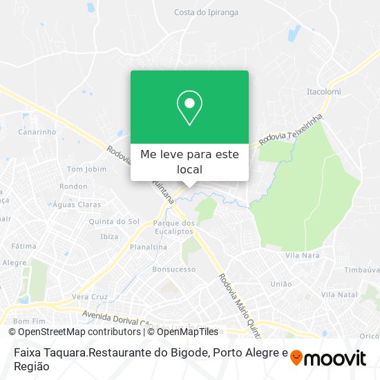 Faixa Taquara.Restaurante do Bigode mapa