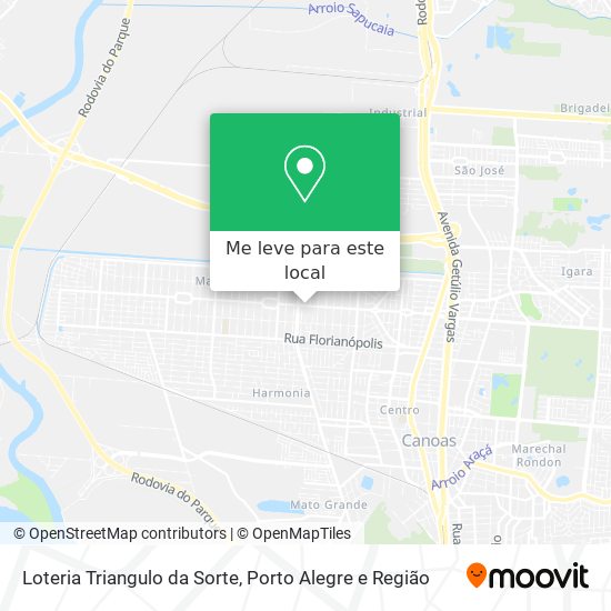 Loteria Triangulo da Sorte mapa