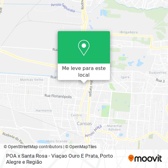 POA x Santa Rosa - Viaçao Ouro E Prata mapa