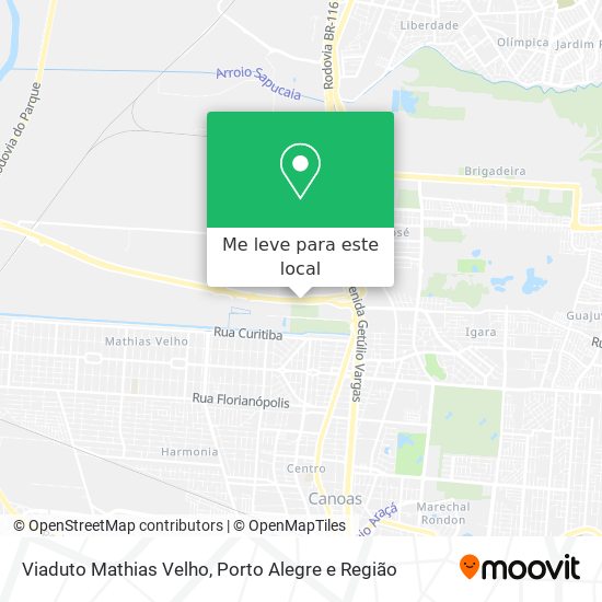 Viaduto Mathias Velho mapa
