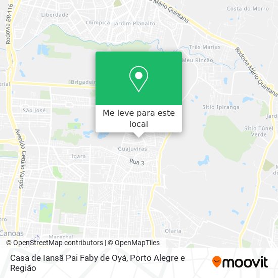 Casa de  Iansã  Pai Faby de Oyá mapa