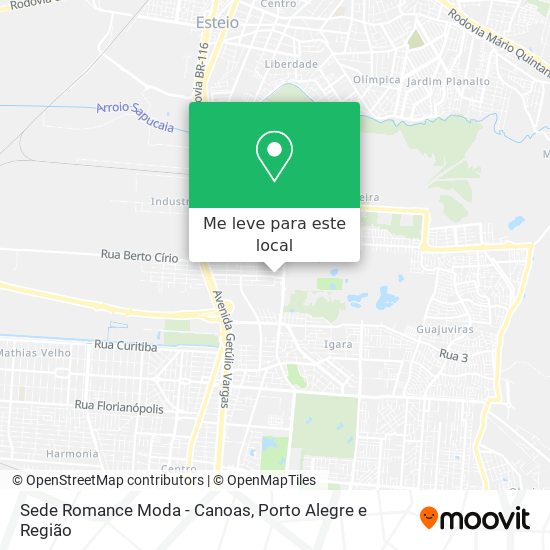 Sede Romance Moda - Canoas mapa