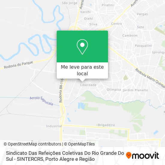 Sindicato Das Refeições Coletivas Do Rio Grande Do Sul - SINTERCRS mapa