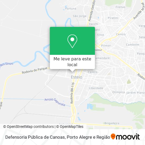 Defensoria Pública de Canoas mapa