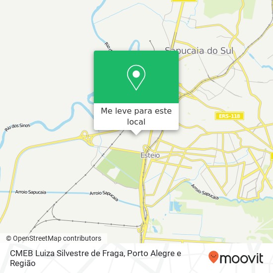 CMEB Luiza Silvestre de Fraga mapa