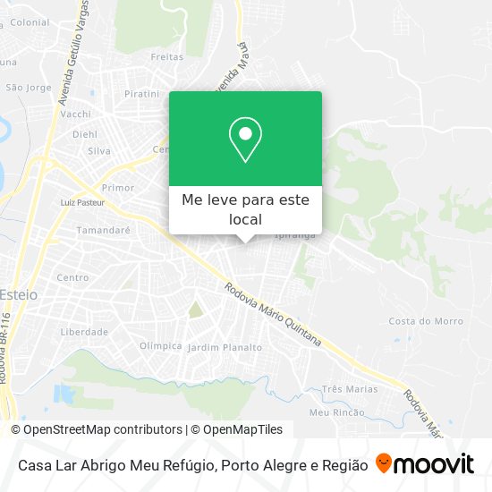 Casa Lar Abrigo Meu Refúgio mapa