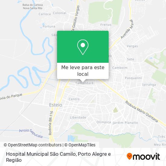 Hospital Municipal São Camilo mapa