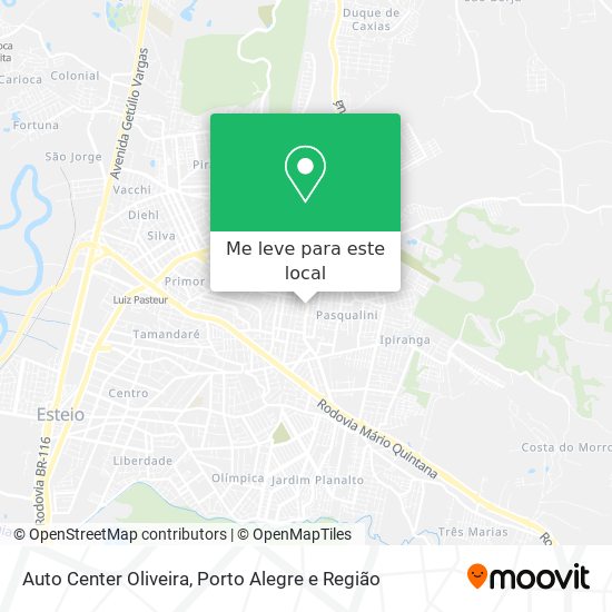 Auto Center Oliveira mapa