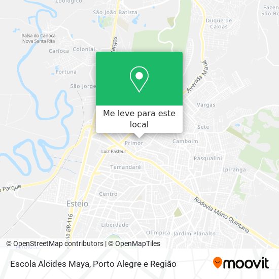 Escola Alcides Maya mapa