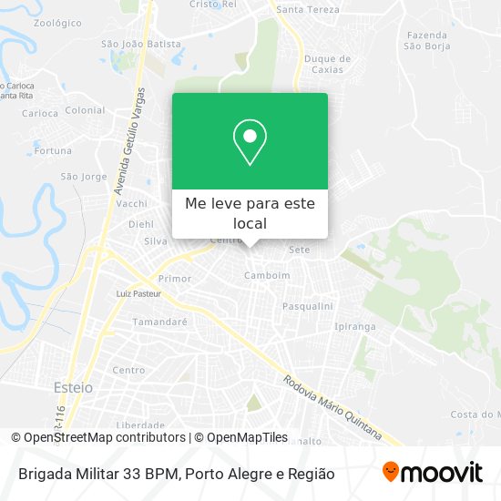 Brigada Militar 33 BPM mapa