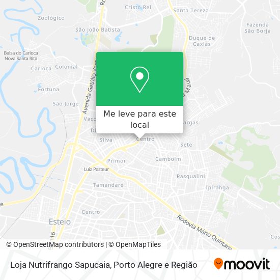 Loja Nutrifrango Sapucaia mapa