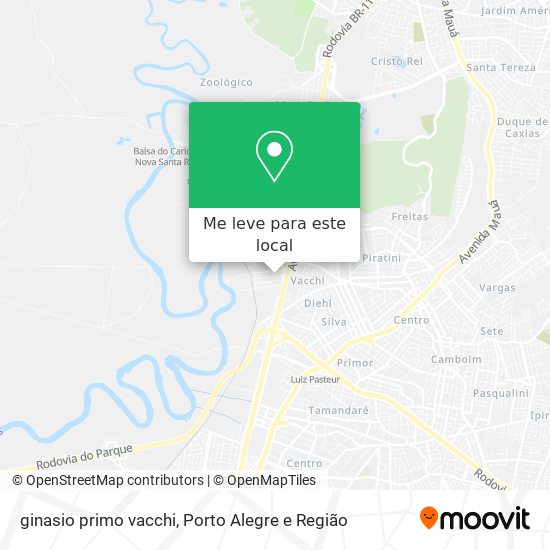 ginasio primo vacchi mapa