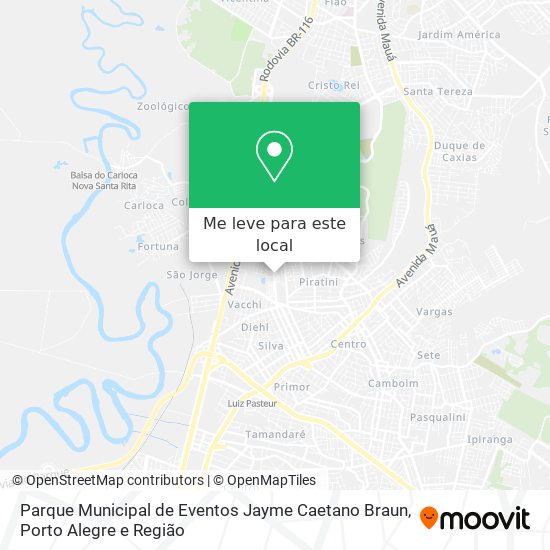 Parque Municipal de Eventos Jayme Caetano Braun mapa