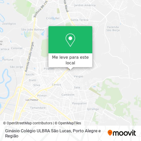 Ginásio Colégio ULBRA São Lucas mapa