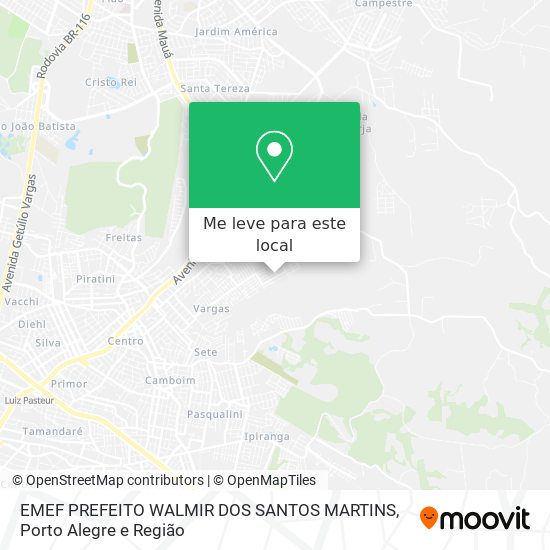 EMEF PREFEITO WALMIR DOS SANTOS MARTINS mapa