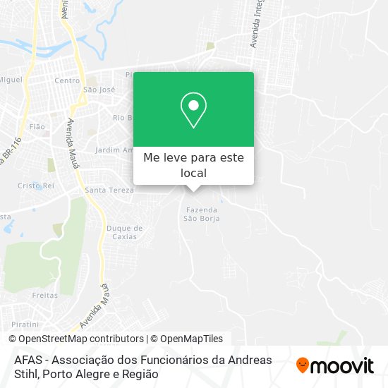 AFAS - Associação dos Funcionários da Andreas Stihl mapa