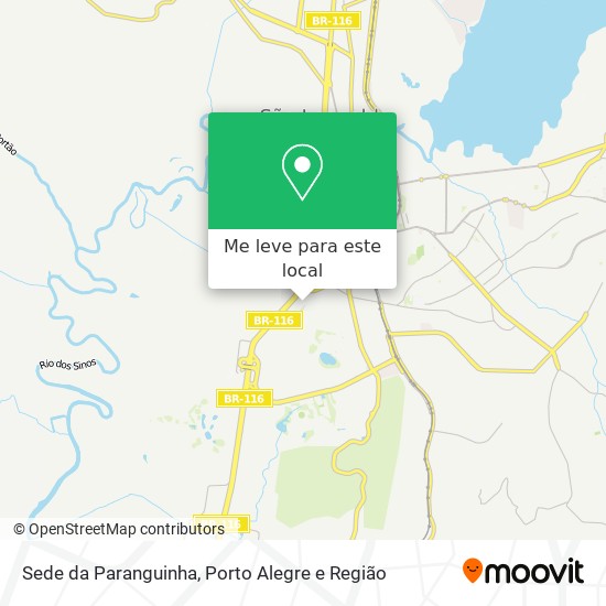 Sede da Paranguinha mapa