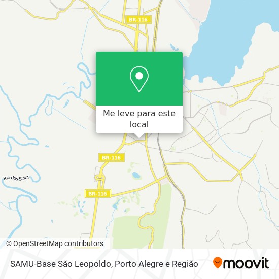 SAMU-Base São Leopoldo mapa