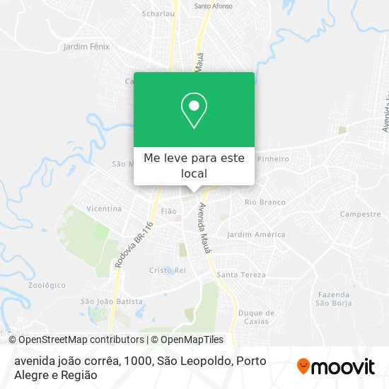 avenida joão corrêa, 1000, São Leopoldo mapa