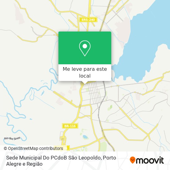 Sede Municipal Do PCdoB São Leopoldo mapa