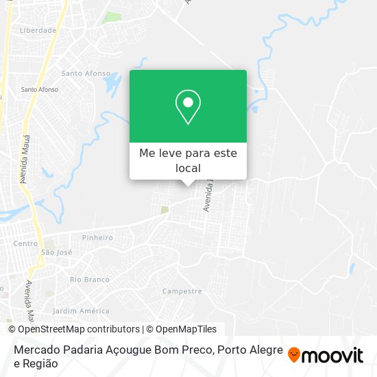 Mercado Padaria Açougue Bom Preco mapa