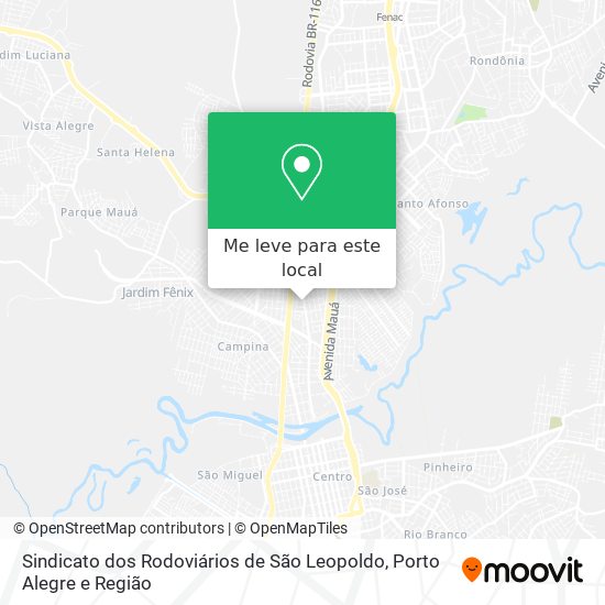 Sindicato dos Rodoviários de São Leopoldo mapa