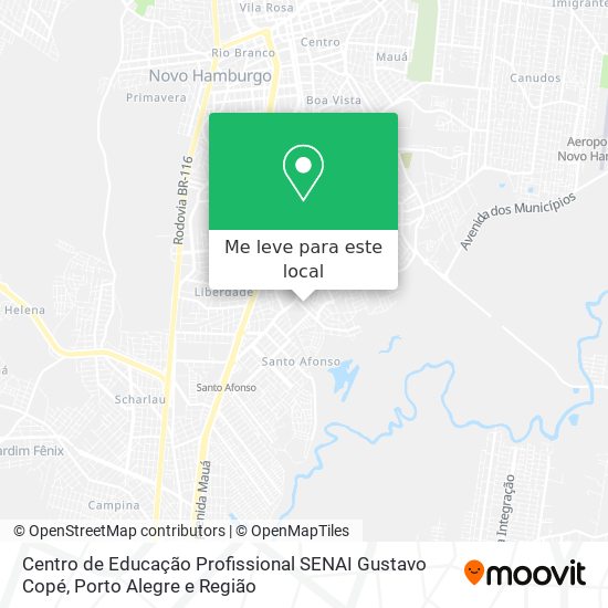 Centro de Educação Profissional SENAI Gustavo Copé mapa